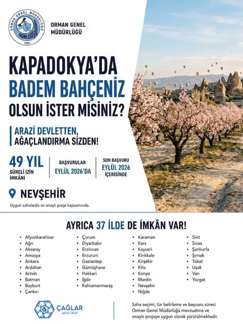 Badem bahçeniz olsun ister misiniz?